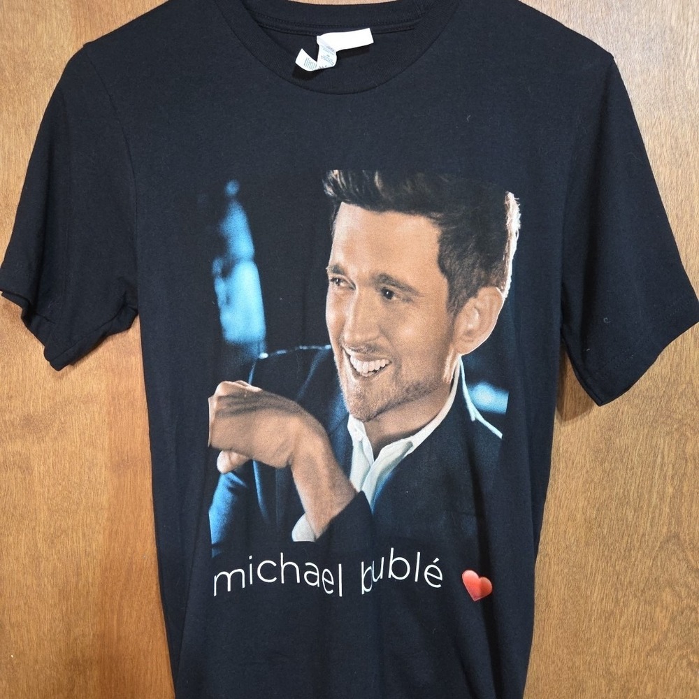 Michael Buble Tour 2019 Concert Graphic T-Shirt Mens Small Black Music Merch Tee